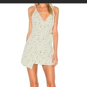 Majorelle Mint Green Flower Wrap Dress